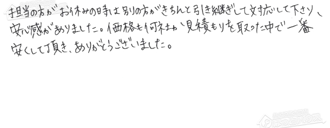ほっとハウス お客様の声  GJ-C20T2→RUF-A2005SAW(A)